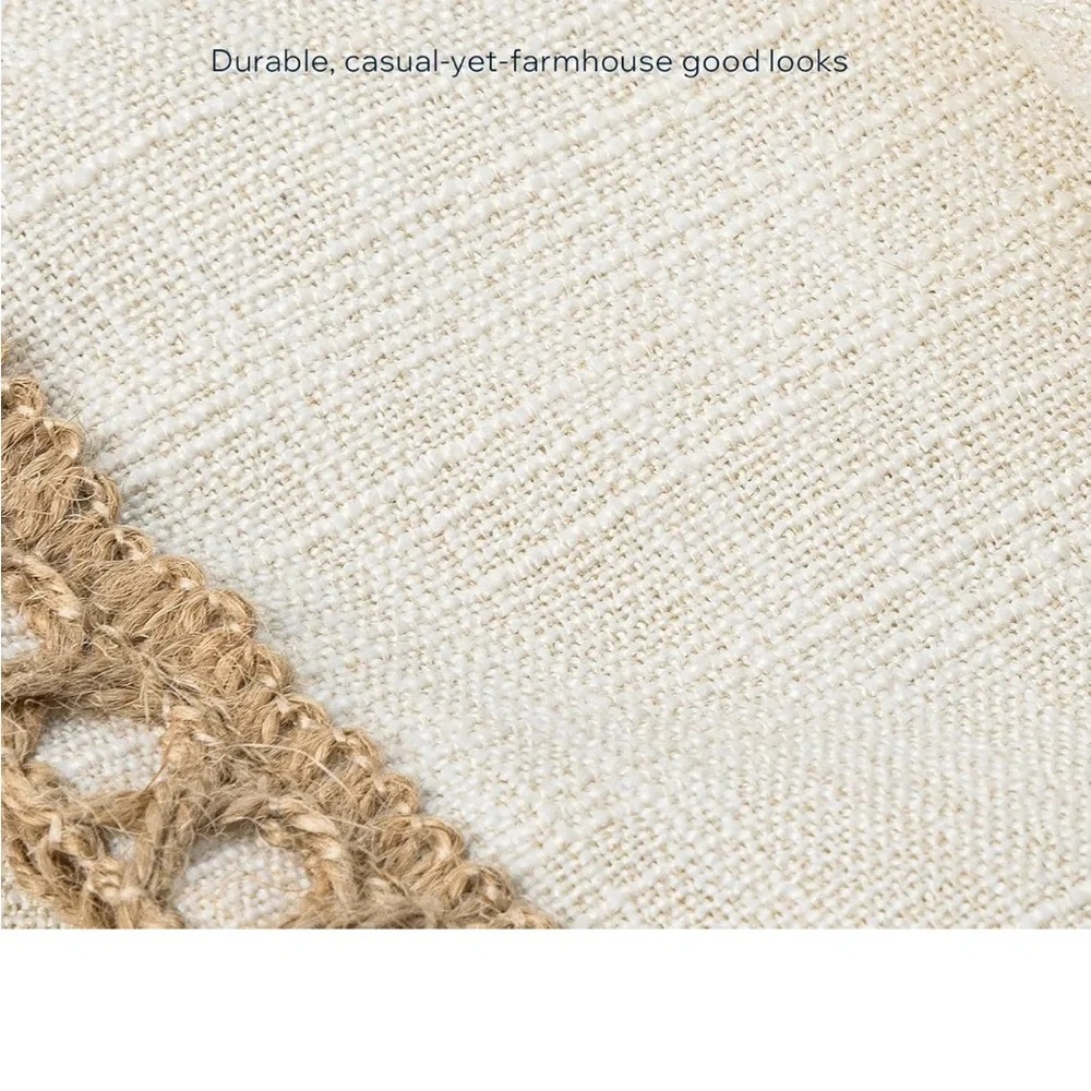 Phantoscope Farmhouse Linen Throw Pillow Covers